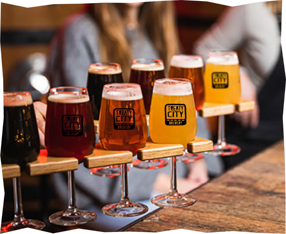 Beer Tasting during Treaty City Brewery Tour